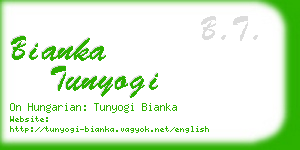 bianka tunyogi business card